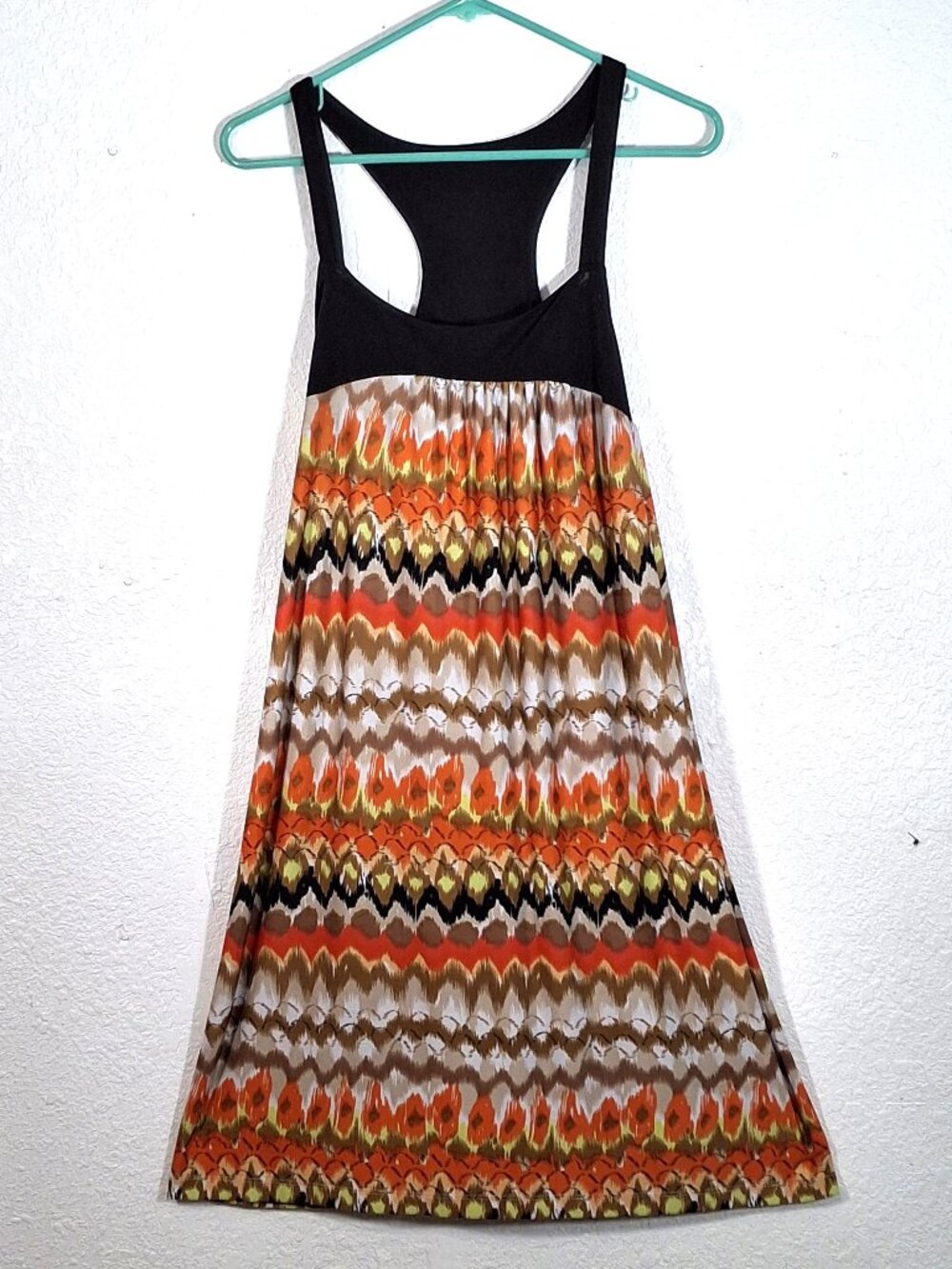 Christina Love Sleeveless Short Dress with Black Straps on Shoulders Size XL